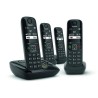 GIGASET Téléphone Fixe AS690 A Quattro Noir GIGASET Téléphone Fixe AS690 A Quattro Noir