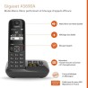 GIGASET Téléphone Fixe AS690 A Quattro Noir GIGASET Téléphone Fixe AS690 A Quattro Noir
