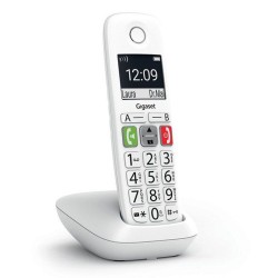 Téléphone Fixe GIGASET E290 Blanc - Grand écran et touches larges -