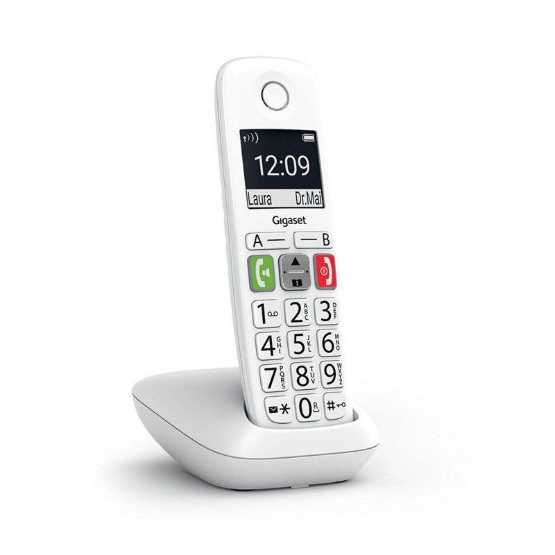 Téléphone Fixe GIGASET E290 Blanc - Grand écran et touches larges - Téléphone Fixe GIGASET E290 Blanc - Grand écran et touches larges -