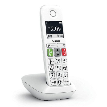 Téléphone Fixe GIGASET E290 Blanc - Grand écran et touches larges -