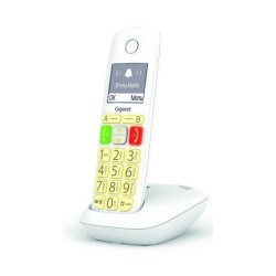 Téléphone Fixe GIGASET E290 Blanc - Grand écran et touches larges -
