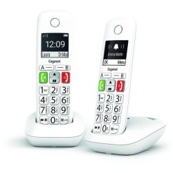 Téléphone Fixe sans Fil - GIGASET - E290 Duo Blanc - Grand écran -