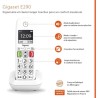 Téléphone Fixe sans Fil - GIGASET - E290 Duo Blanc - Grand écran - Téléphone Fixe sans Fil - GIGASET - E290 Duo Blanc - Grand écran -