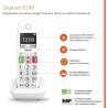 Téléphone Fixe sans Fil - GIGASET - E290 Duo Blanc - Grand écran - Téléphone Fixe sans Fil - GIGASET - E290 Duo Blanc - Grand écran -
