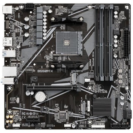 Carte mere - GIGABYTE - B550M K - Socket AM4 - DDR4 jusqu'a 128 Go - PCIe 4.0 x16