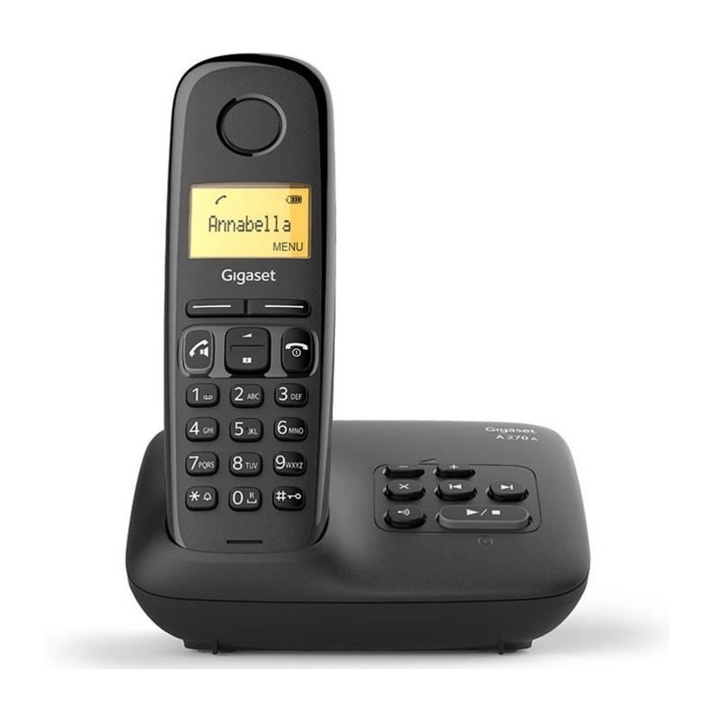 Gigaset A270 A Solo avec répondeur Noir Gigaset A270 A Solo avec répondeur Noir