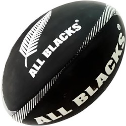 Ballon de rugby - GILBERT - Supporter All Blacks Midi - Noir et blanc