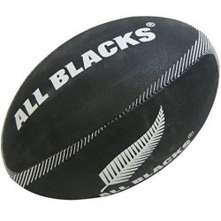 Ballon de rugby - GILBERT - Supporter All Blacks Midi - Noir et blanc