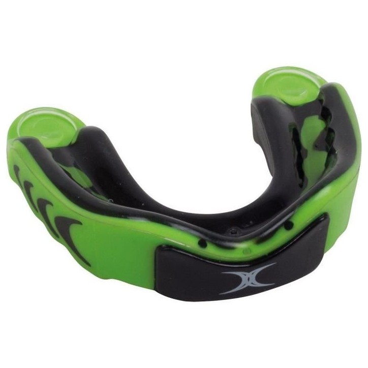 Protege dents - GILBERT - Virtuo 3DY - Rugby - Noir et Vert