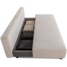 Canapé droit convertible 3 places GINO - Velours côtelé beige - Ave
