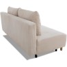 Canapé droit convertible 3 places GINO - Velours côtelé beige - Ave