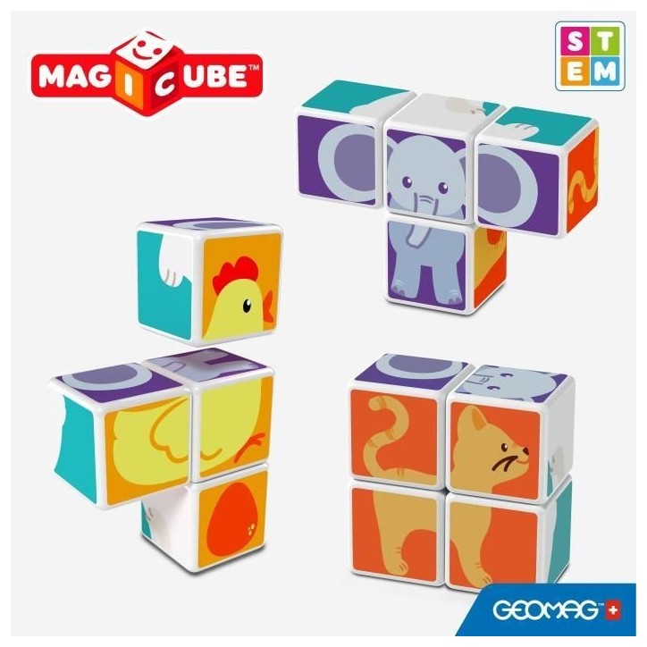MAGICUBE Animaux Amis (4 Cubes)