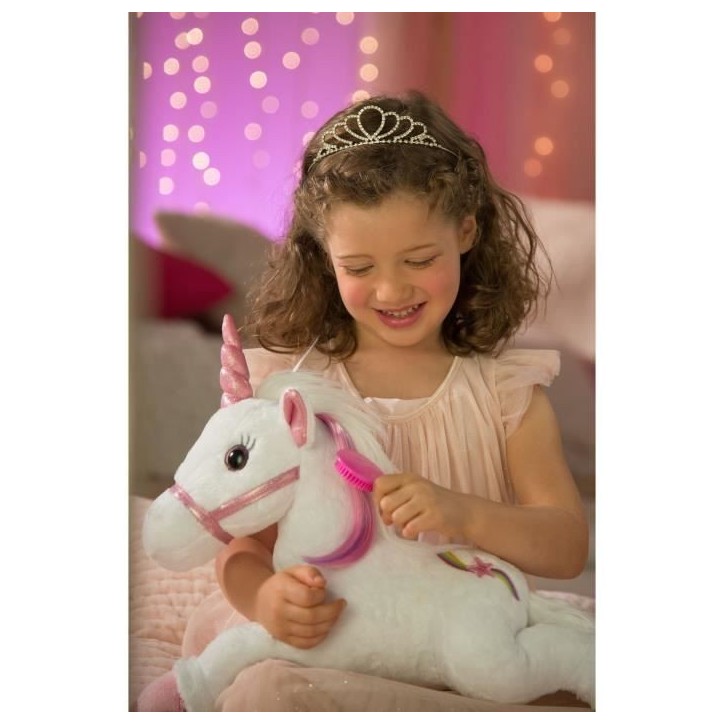 Gipsy Toys - Lica Bella Féerique Et Lumineuse - Peluche Licorne Interactive - 35 cm - Blanc - Rose Gipsy Toys - Lica Bella Féerique Et Lumineuse - Peluche Licorne Interactive - 35 cm - Blanc - Rose