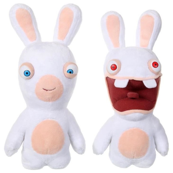 Gipsy Toys - Lapins Crétins Sonores - Bouche Ouverte - 28 cm - Blanc Gipsy Toys - Lapins Crétins Sonores - Bouche Ouverte - 28 cm - Blanc