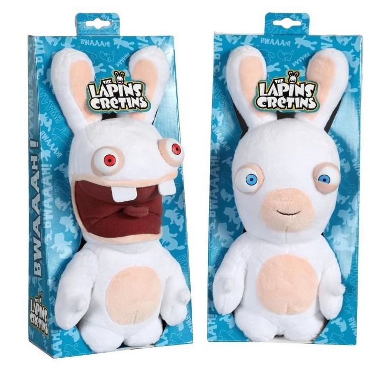 Gipsy Toys - Lapins Crétins Sonores - Bouche Fermée - 28 cm - Blanc Gipsy Toys - Lapins Crétins Sonores - Bouche Fermée - 28 cm - Blanc