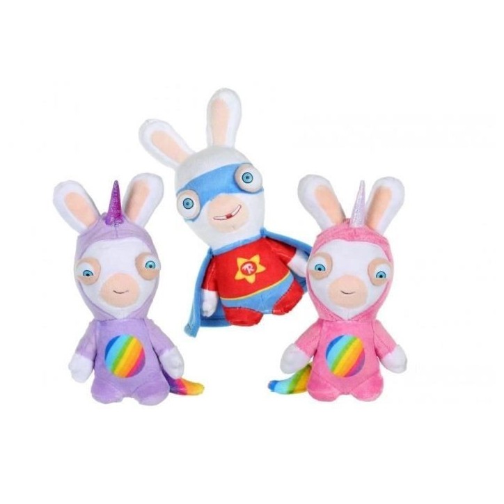 LAPINS CRETINS Peluche Super-Héros Rouge Sonore - 18 cm LAPINS CRETINS Peluche Super-Héros Rouge Sonore - 18 cm