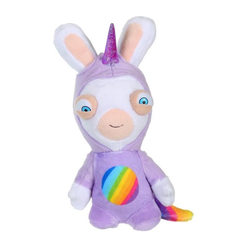 LAPINS CRETINS Peluche Licorne Lapicorne Sonore Mauve - 18 cm LAPINS CRETINS Peluche Licorne Lapicorne Sonore Mauve - 18 cm