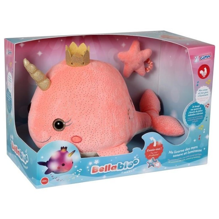 GIPSY - BellaBloo Le Narval musical et lumineux 35 cm GIPSY - BellaBloo Le Narval musical et lumineux 35 cm