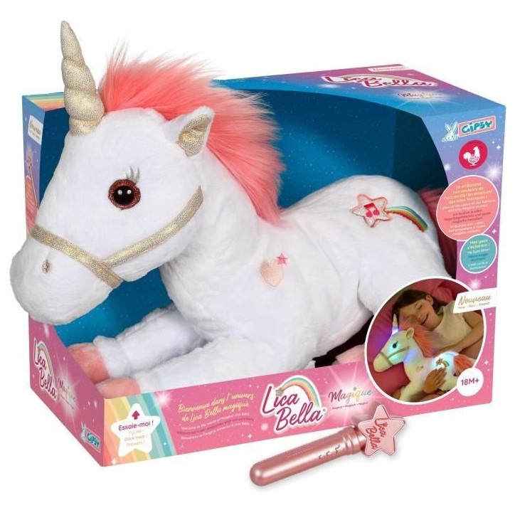 Gipsy Toys - Licorne Lica Bella Magique - 35 cm - Rose et Blanc Gipsy Toys - Licorne Lica Bella Magique - 35 cm - Rose et Blanc