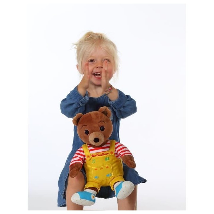 Gipsy Toys - Petit Ours Brun – Peluche Musicale Qui Parle Conteur d'Histoires - 28 cm – Marron Jaune Rouge Gipsy Toys - Petit Ours Brun – Peluche Musicale Qui Parle Conteur d'Histoires - 28 cm – Marron Jaune Rouge