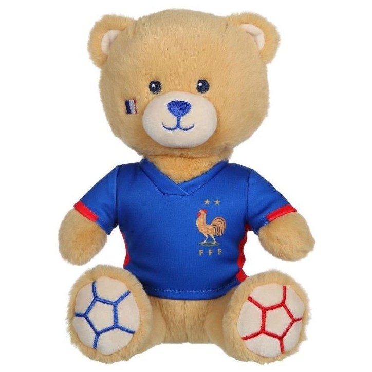 Peluche Ours FFF - GIPSY TOYS - Maillot, 24 cm Peluche Ours FFF - GIPSY TOYS - Maillot, 24 cm