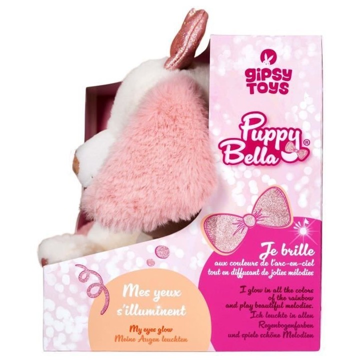 Peluche chien Puppy Bella - GIPSY TOYS - Toute douce qui s'illumine au rythme de jolies mélodies - 30 cm Peluche chien Puppy Bella - GIPSY TOYS - Toute douce qui s'illumine au rythme de jolies mélodies - 30 cm