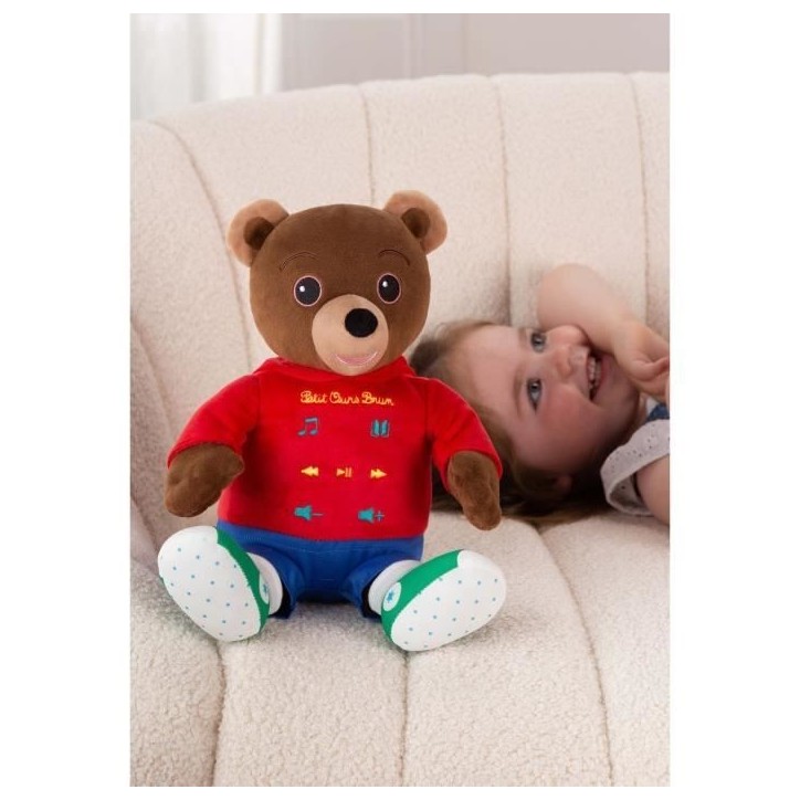 Peluche musicale Petit Ours Brun - GIPSY TOYS - Conteur d'hisoires 28 cm Peluche musicale Petit Ours Brun - GIPSY TOYS - Conteur d'hisoires 28 cm
