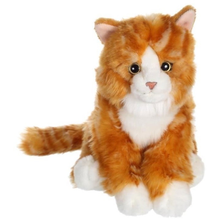 Gipsy Toys - Chat Mimiz Roux et Blanc - Peluche - 28 cm