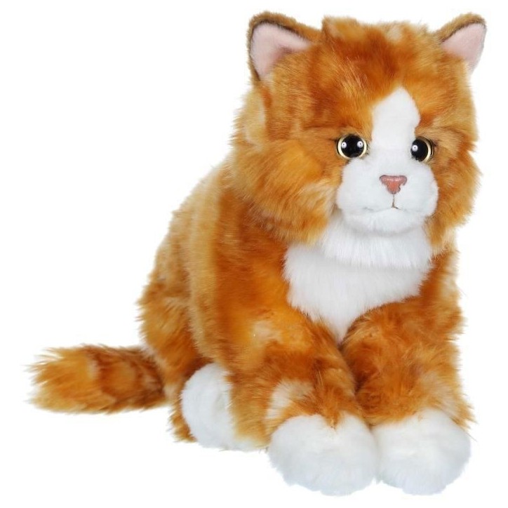 Gipsy Toys - Chat Mimiz Roux et Blanc - Peluche - 28 cm
