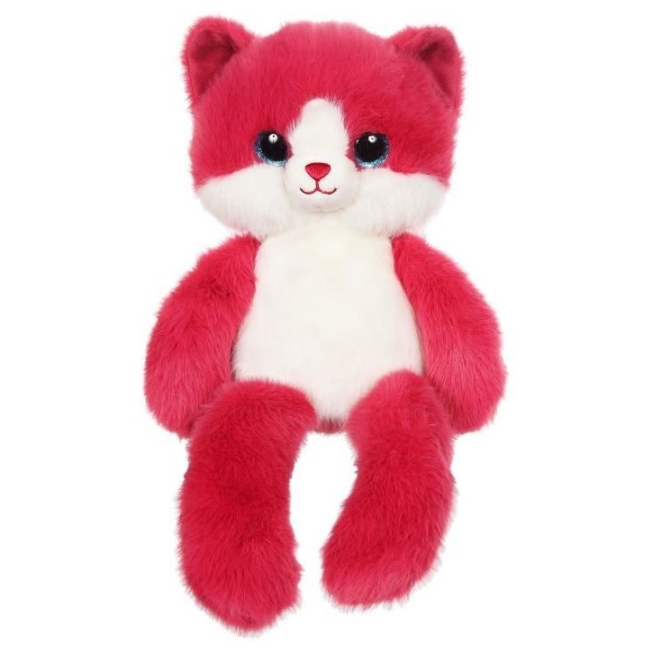 Peluche Chat Leggies - GIPSY TOYS - Framboise, 48 cm Peluche Chat Leggies - GIPSY TOYS - Framboise, 48 cm