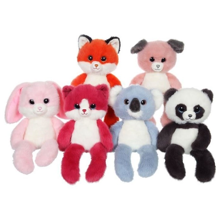 Peluche Chat Leggies - GIPSY TOYS - Framboise, 48 cm Peluche Chat Leggies - GIPSY TOYS - Framboise, 48 cm