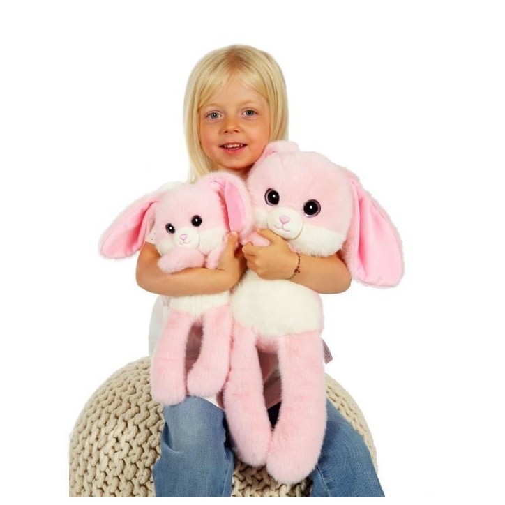 Peluche Lapin Leggies - GIPSY TOYS - Rose, 48 cm Peluche Lapin Leggies - GIPSY TOYS - Rose, 48 cm
