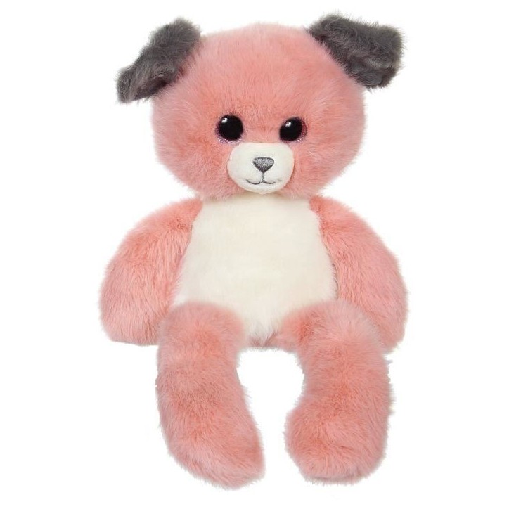 Peluche Chien Leggies - GIPSY TOYS - Rose et Gris, 48 cm Peluche Chien Leggies - GIPSY TOYS - Rose et Gris, 48 cm