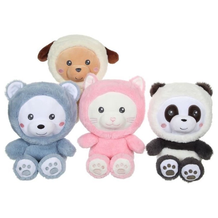 Peluche Chat Hoody Pets - GIPSY TOYS - Rose, 24 cm Peluche Chat Hoody Pets - GIPSY TOYS - Rose, 24 cm