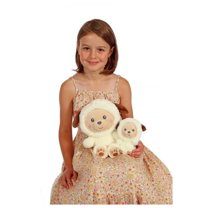 Peluche Chien Hoody Pets - GIPSY TOYS - Creme, 24 cm Peluche Chien Hoody Pets - GIPSY TOYS - Creme, 24 cm