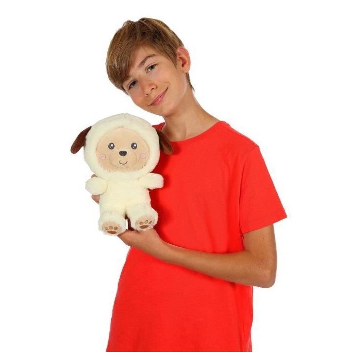 Peluche Chien Hoody Pets - GIPSY TOYS - Creme, 24 cm Peluche Chien Hoody Pets - GIPSY TOYS - Creme, 24 cm