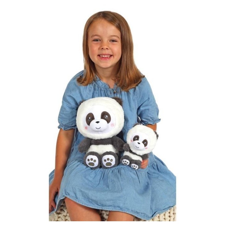 Peluche Panda Hoody Pets - GIPSY TOYS - 24 cm Peluche Panda Hoody Pets - GIPSY TOYS - 24 cm