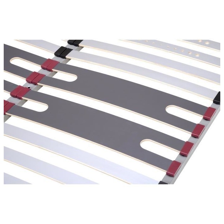 SEDAC Sommier OPTIZONES 160 x 200 - Cadre a lattes - 5 zones de confort
