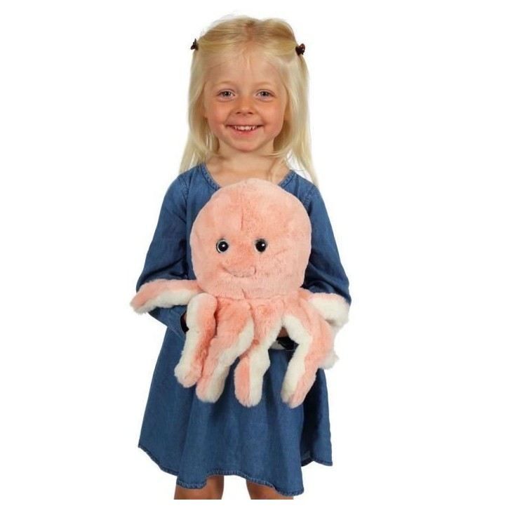 Peluche Pieuvre - GIPSY TOYS - Rose, 32 cm Peluche Pieuvre - GIPSY TOYS - Rose, 32 cm