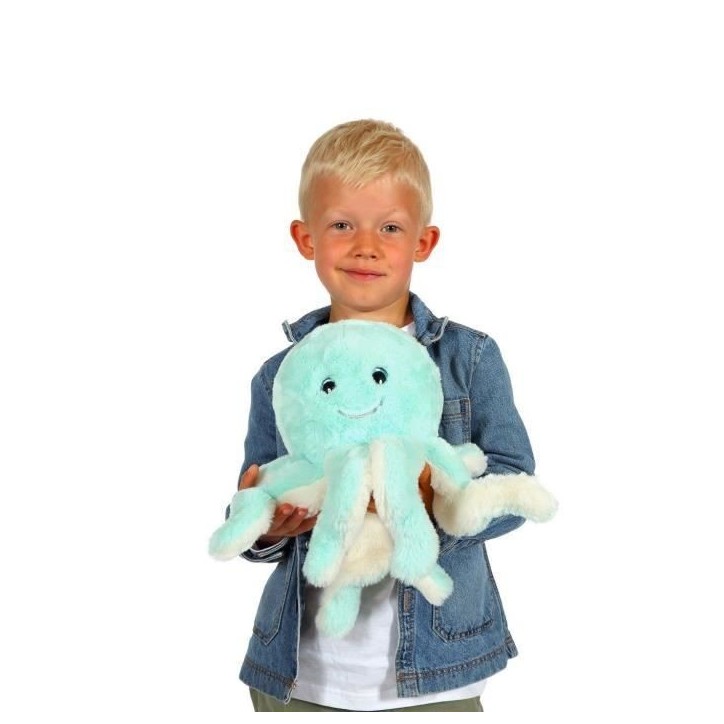 Peluche Pieuvre - GIPSY TOYS - Bleu, 32 cm