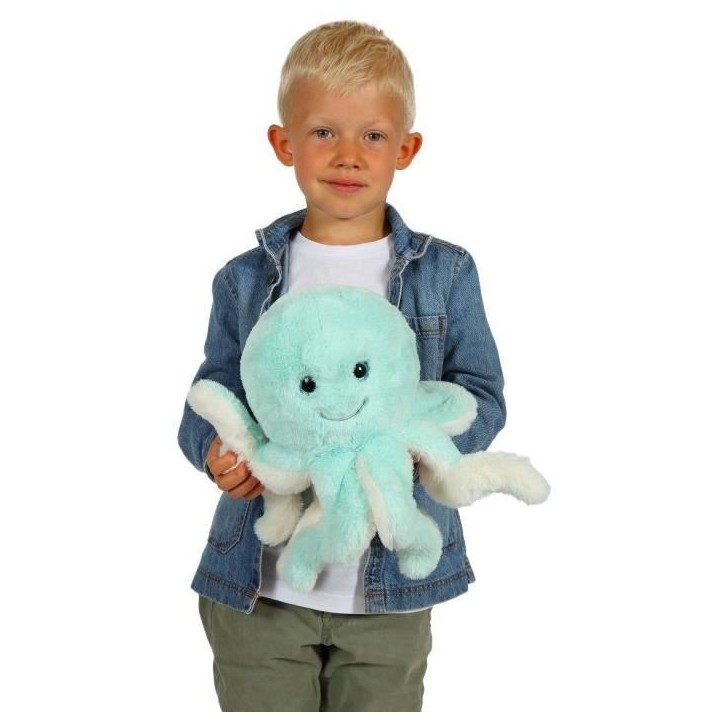 Peluche Pieuvre - GIPSY TOYS - Bleu, 32 cm