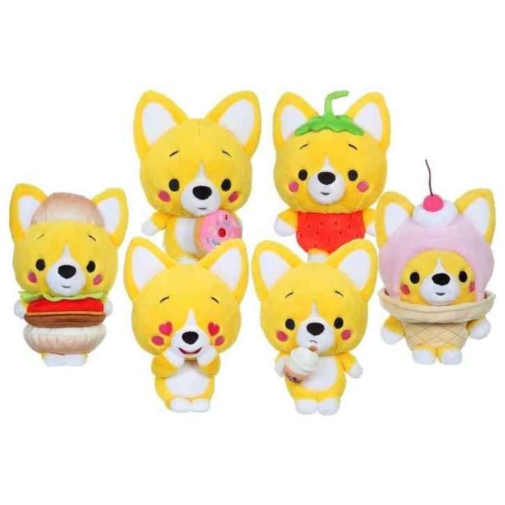 Peluche Little Corgi Cuties - GIPSY TOYS - 20 cm - Fraise