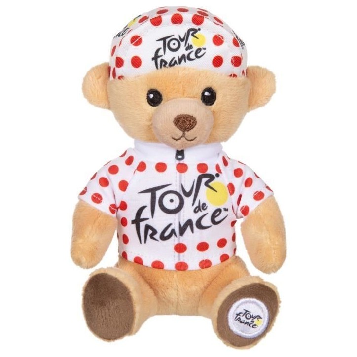 Peluche - GIPSY TOYS - Tour De France - OURS MAILLOT A POIS 15 CM Peluche - GIPSY TOYS - Tour De France - OURS MAILLOT A POIS 15 CM