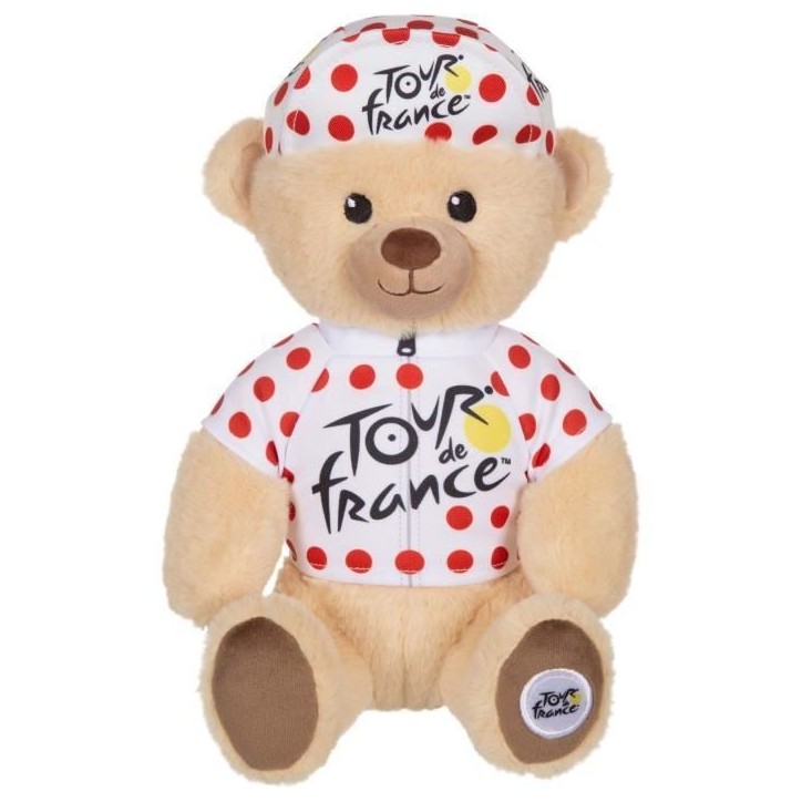 Peluche - GIPSY TOYS - Tour De France - OURS MAILLOT A POIS 24 CM Peluche - GIPSY TOYS - Tour De France - OURS MAILLOT A POIS 24 CM