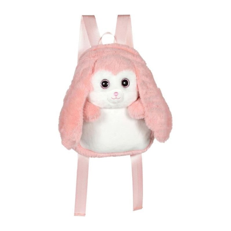Fluffy Bag - GIPSY TOYS - Sac a dos en peluche - Lapin rose et blanc 3 Fluffy Bag - GIPSY TOYS - Sac a dos en peluche - Lapin rose et blanc 3