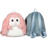 Fluffy Bag - GIPSY TOYS - Sac a dos en peluche - Lapin rose et blanc 3