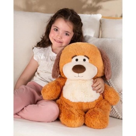 Peluche chien Chubby Dog - GIPSY TOYS - 40 cm Caramel
