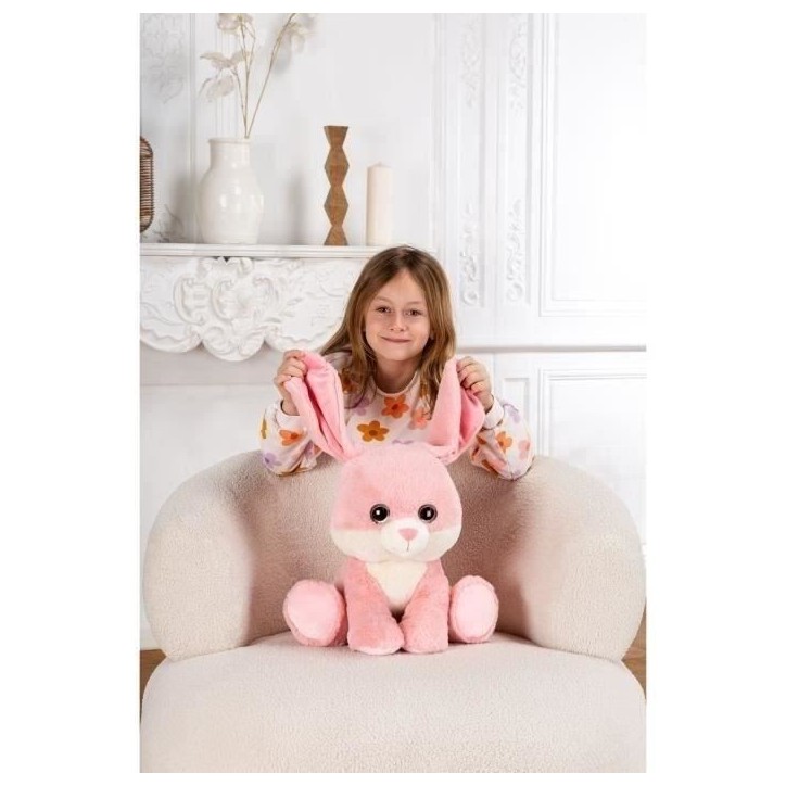Peluche Puppy Eyes Pets - GIPSY TOYS - Lapin rose - 40 CM Peluche Puppy Eyes Pets - GIPSY TOYS - Lapin rose - 40 CM