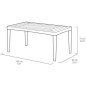 Table de jardin - rectangulaire - gris graphite - en résine - 6 personnes - Girona - Allibert by KETER